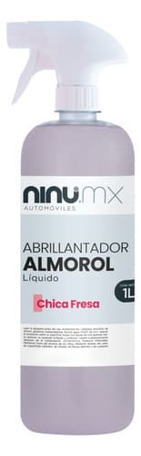 Abrillantador automotriz Almorol 1 L con atomizador, chica fresa, Ninu