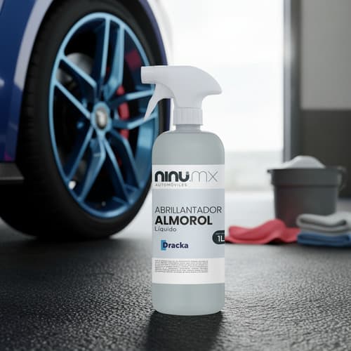 Abrillantador automotriz Almorol 1 L con atomizador, dracka, Ninu