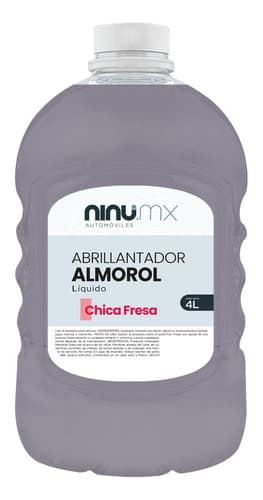 Abrillantador automotriz Almorol 4 L para interiores, chicle chica fresa, Ninu