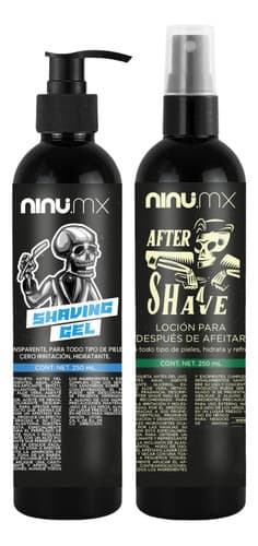 Kit gel de afeitar y loción after shave 250 mL c/u, transparente, Ninu