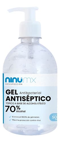 Gel antibacterial 70% alcohol 500 mL, Ninu
