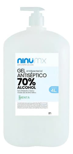 Gel antibacterial con dosificador 4 L, menta, Ninu
