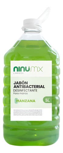 Jabón líquido antibacterial para manos 5 L, manzana, Ninu