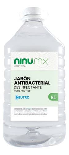 Jabón líquido antibacterial para manos 5 L, neutro, Ninu