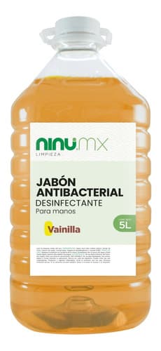 Jabón líquido antibacterial para manos 5 L, vainilla, Ninu