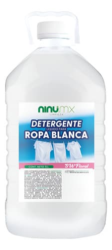 Detergente líquido para ropa blanca 5 L, Ninu