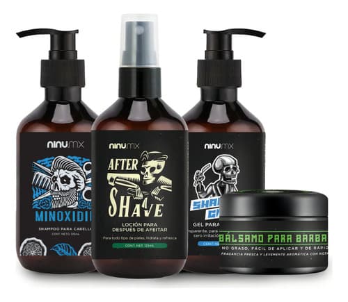 Kit de afeitar bergamota para barba, Ninu