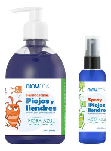 Kit shampoo antipiojos 500 mL + repelente 125 mL, Ninu