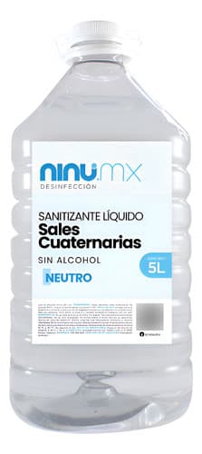 Sanitizante líquido sin alcohol 5 L, neutro, Ninu