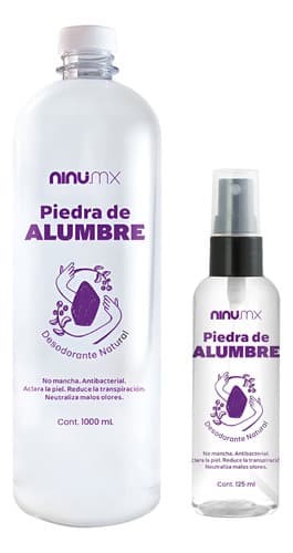 Desodorante natural piedra alumbre 1,125 mL, neutro, Ninu