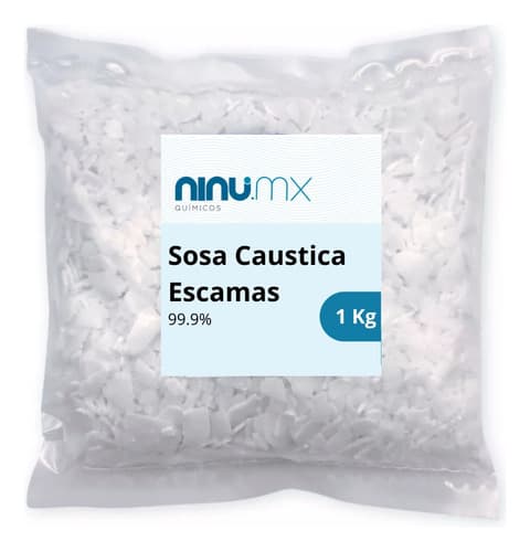 Sosa cáustica en escamas 1 kg, Ninu